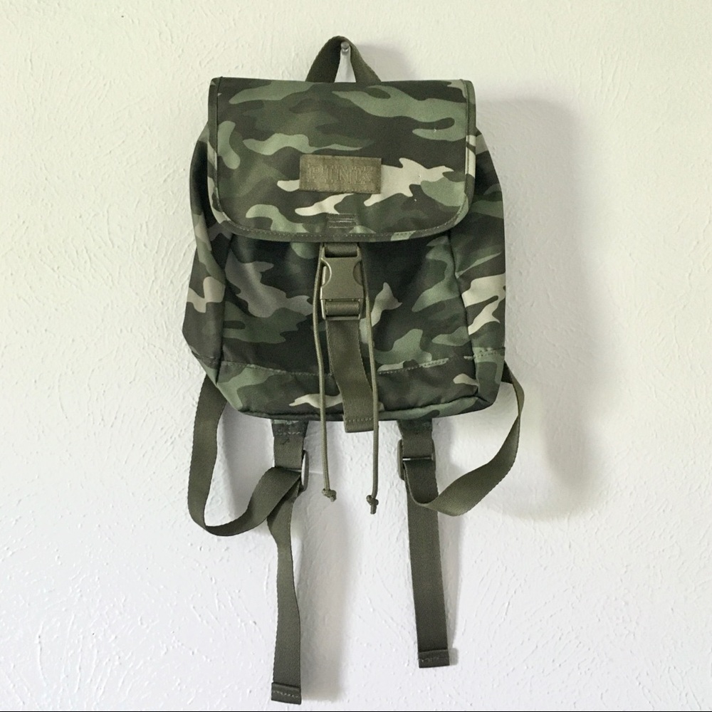 PINK camo mini backpack